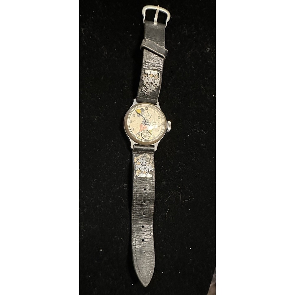 Vint Ingersoll Mickey Mouse Watch Original Band Parts Repair - Picture 3 of 9